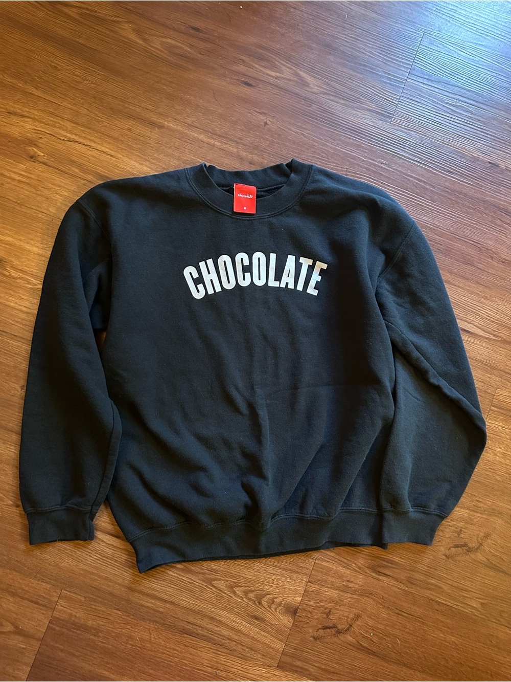 Y2K Chocolate Skateboard Black Crewneck Sweatshirt